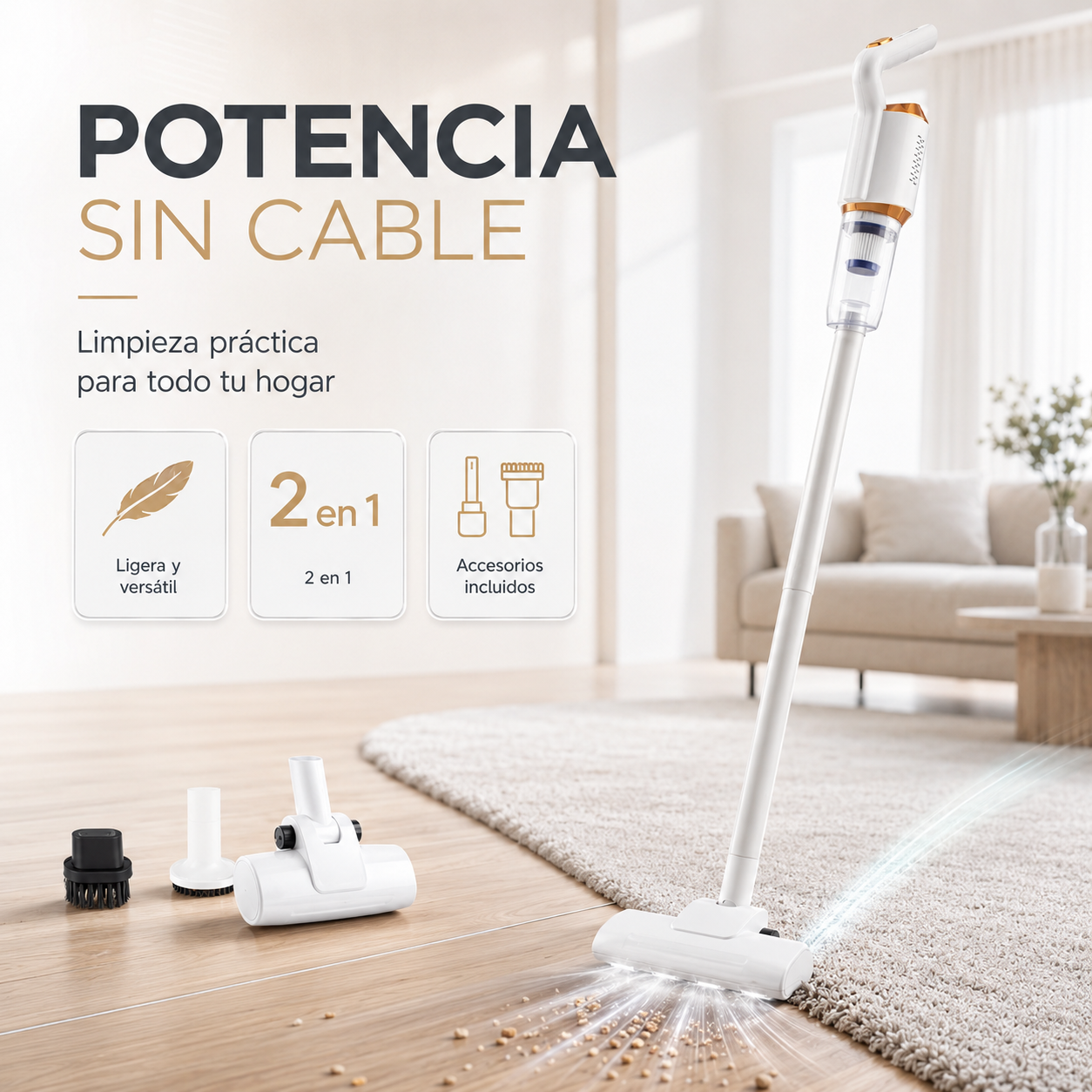 Aspirador inalámbrico de 120W